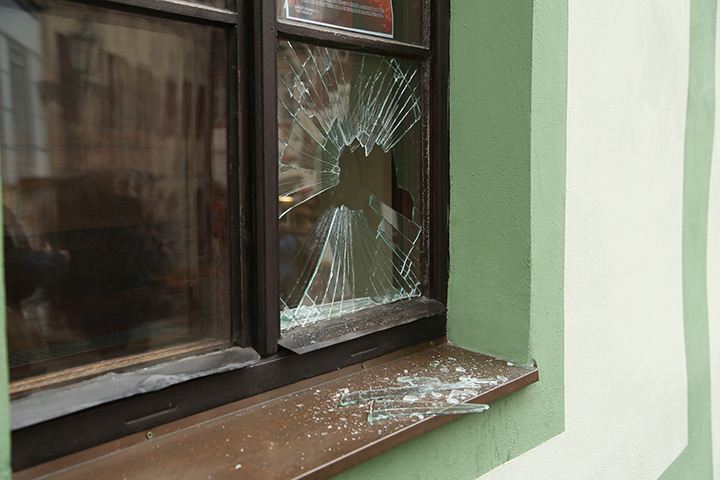 A2B Glass are able to board up broken windows while they are being repaired in Cheltenham.